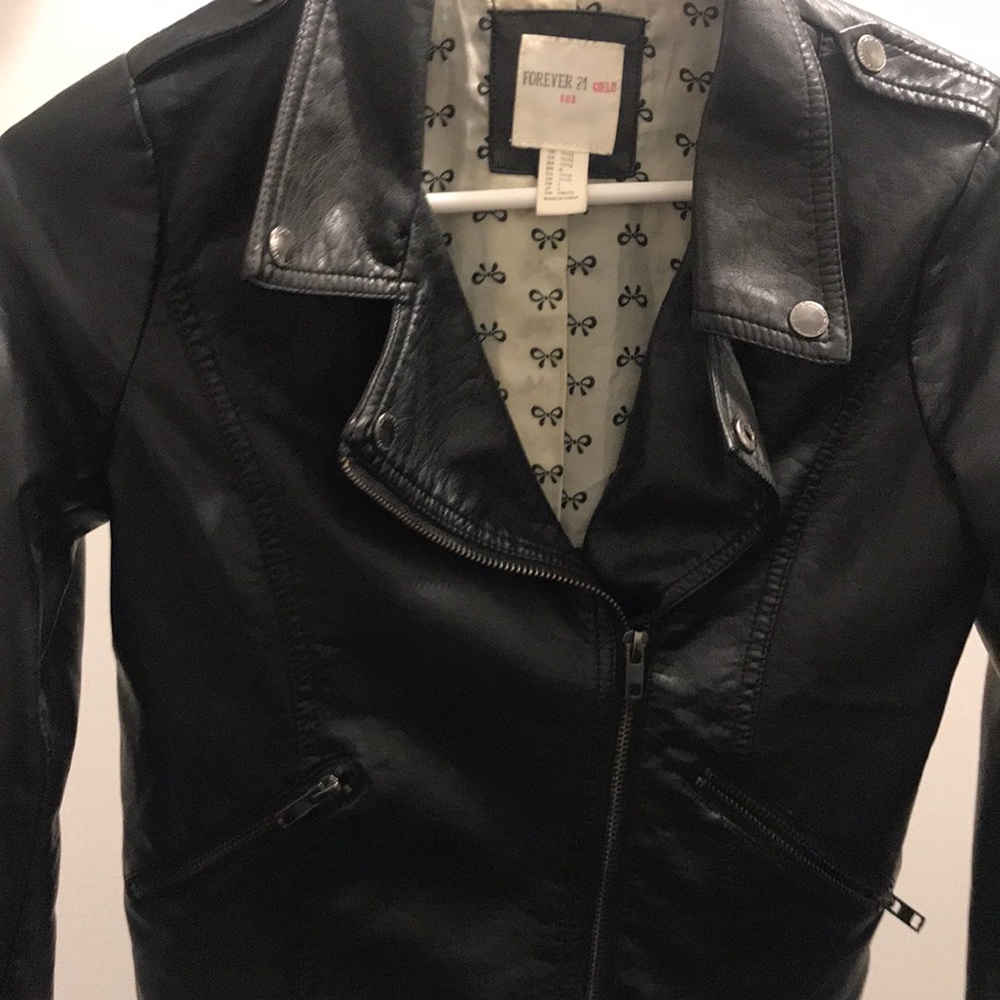 Faux Leather Jacket (Girls size 11/12 | XL)
